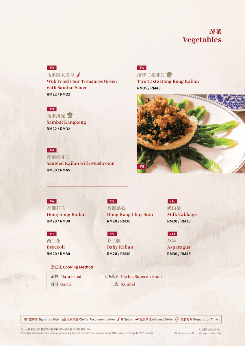 Imperial Paragon Cuisine 百麗皇朝 Photo Menu 1