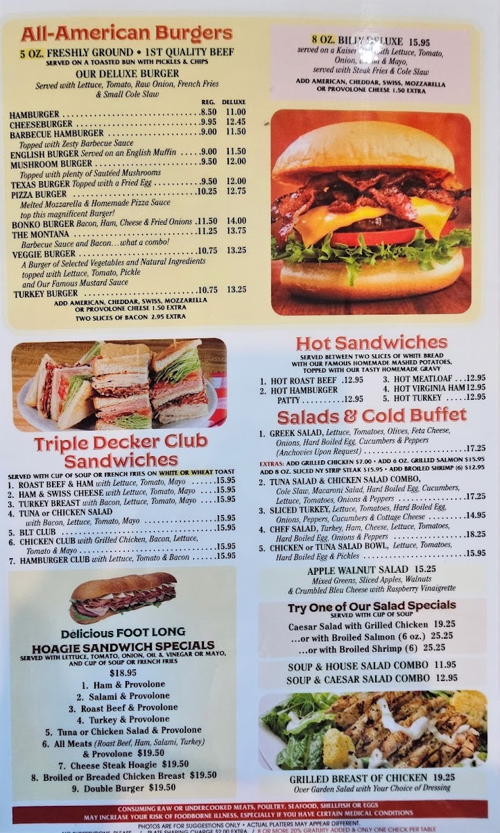 Billy's Pocono Diner Photo Menu 6