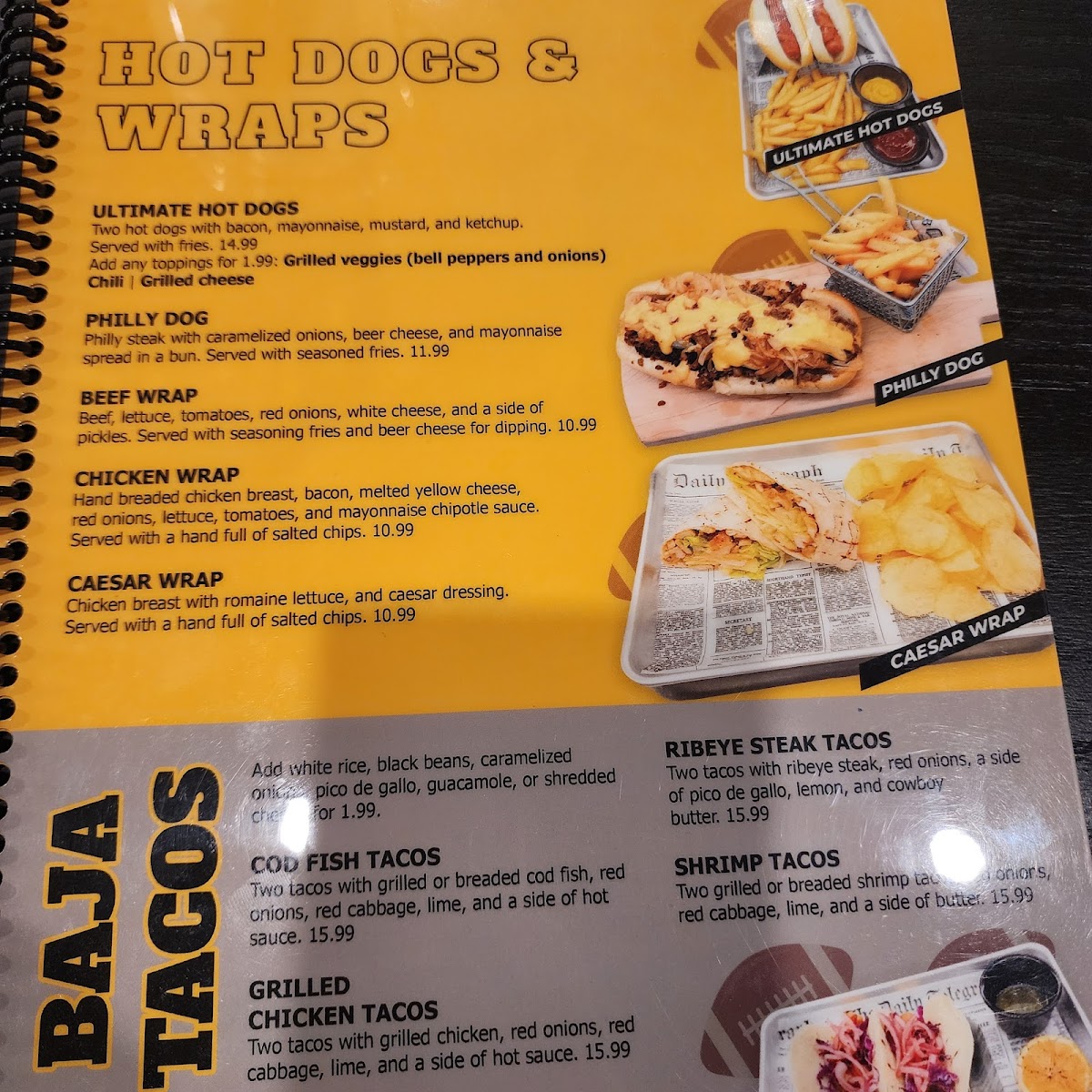 Touchdown Beer & Grill Photo Menu 1
