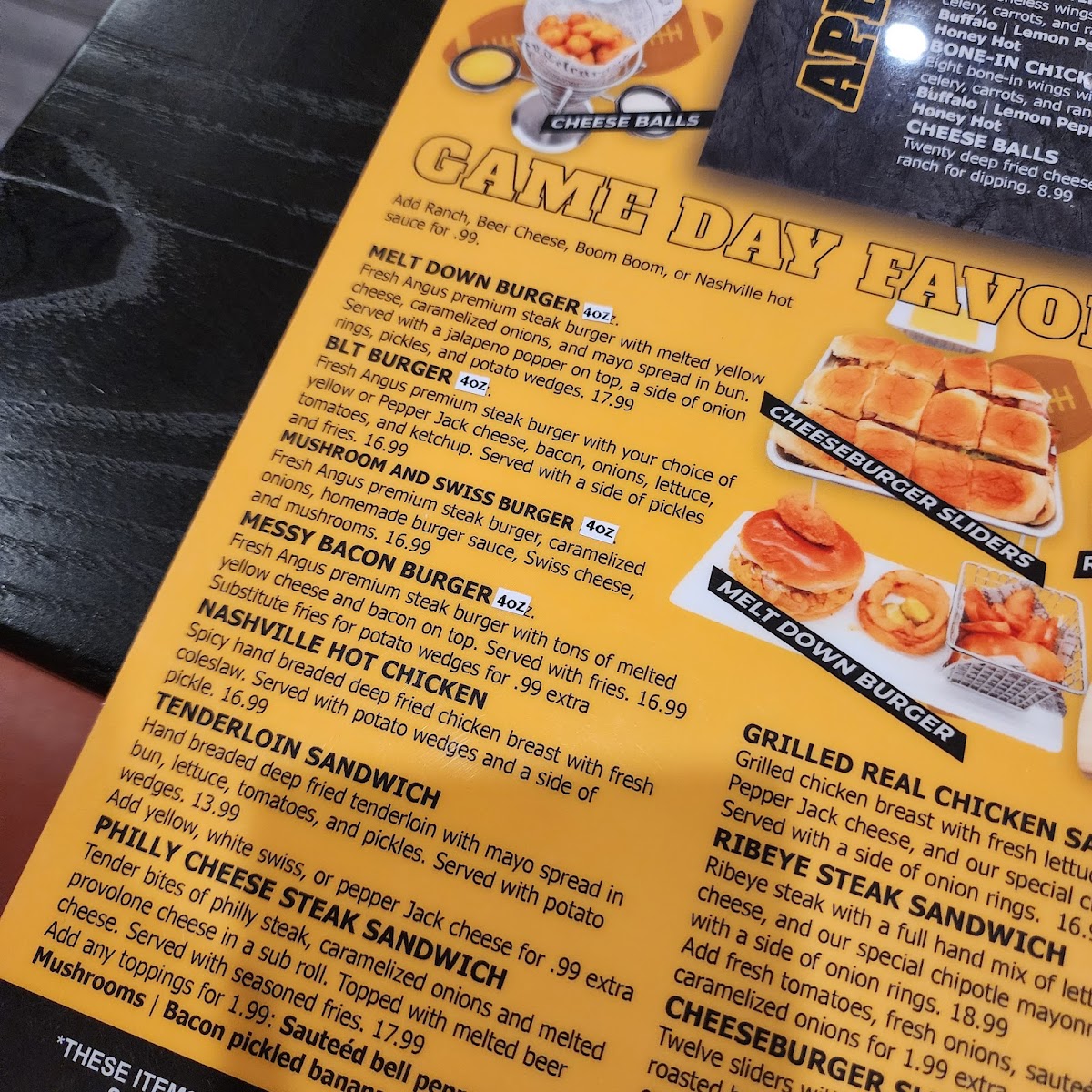 Touchdown Beer & Grill Photo Menu 3