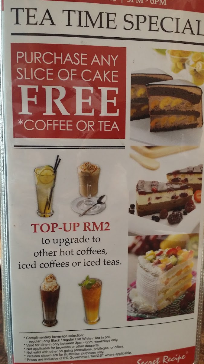 Secret Recipe Kangar Photo Menu 3