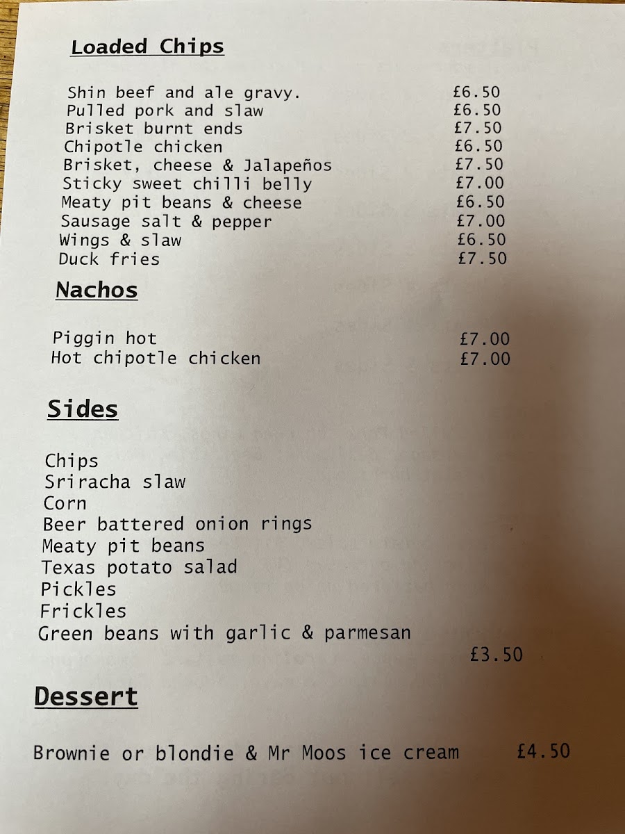 The Smokehouse Photo Menu 4