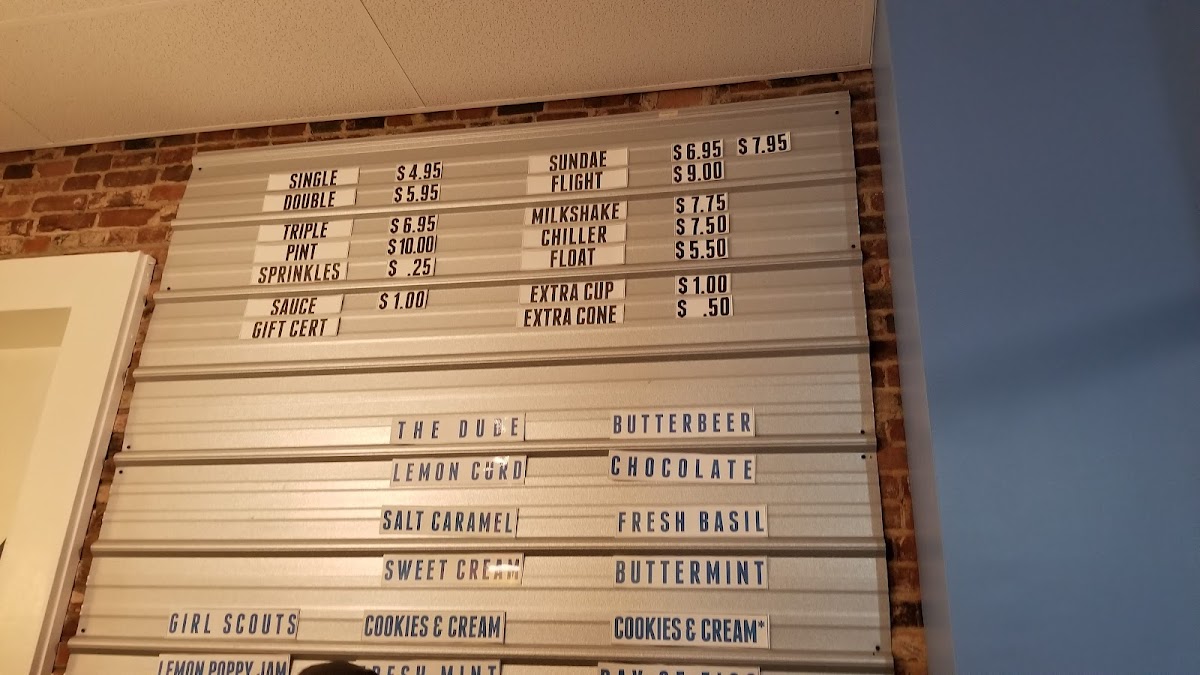 Mount Desert Island Ice Cream Photo Menu 3