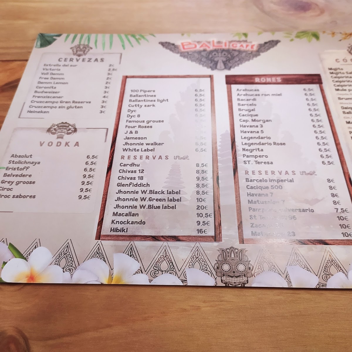 Bali Cafe Photo Menu 2
