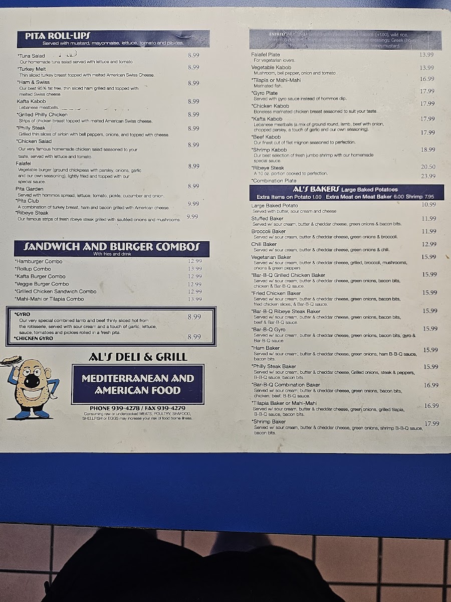 Al's Deli & Grill Photo Menu 1