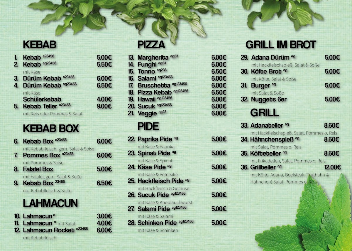 MR. KEBAB Photo Menu 3
