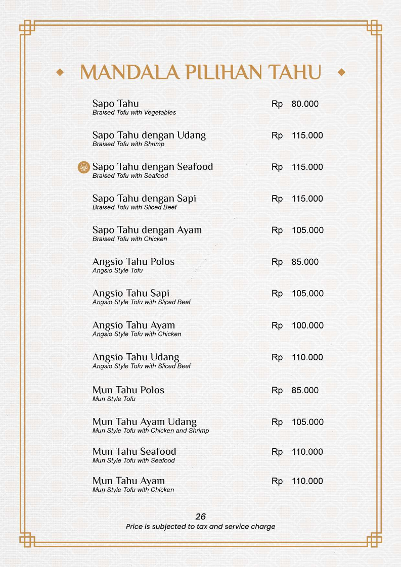 Sinar Mandala Restoran Photo Menu 3