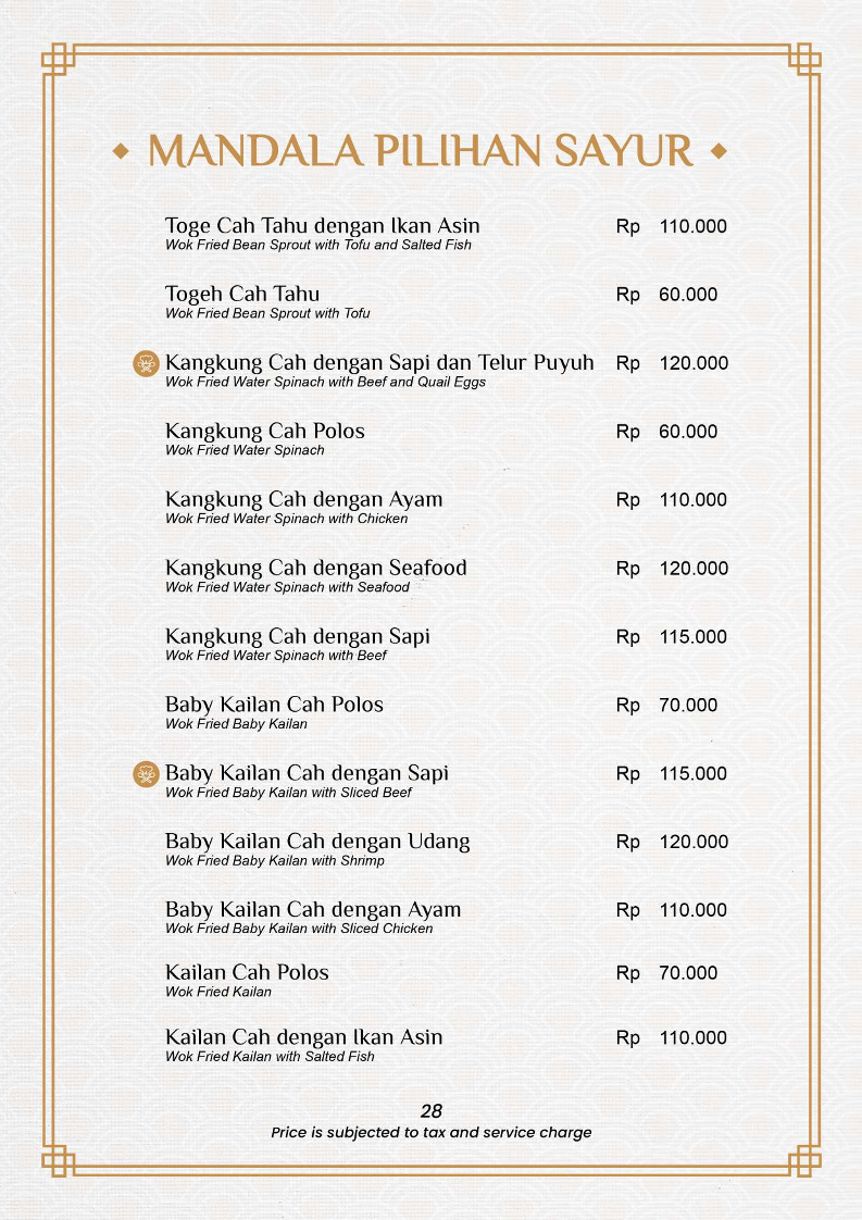 Sinar Mandala Restoran Photo Menu 5