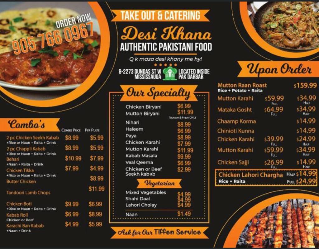 Desi Khana Photo Menu 1