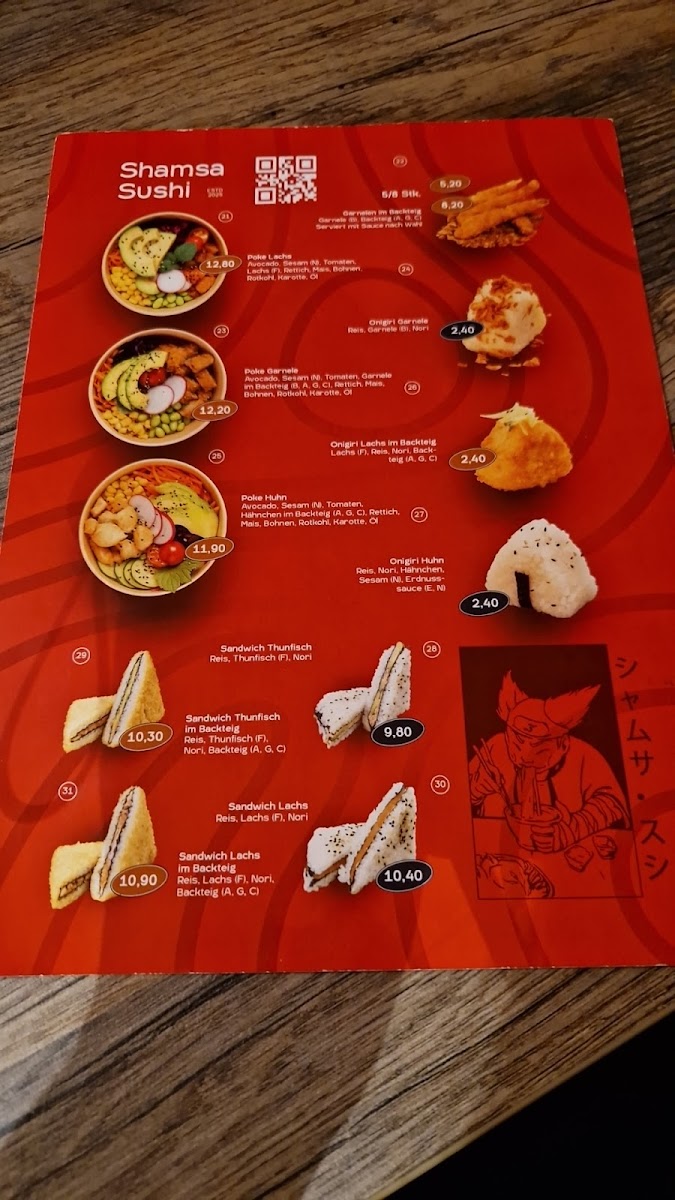 Shamsa Sushi Photo Menu 3