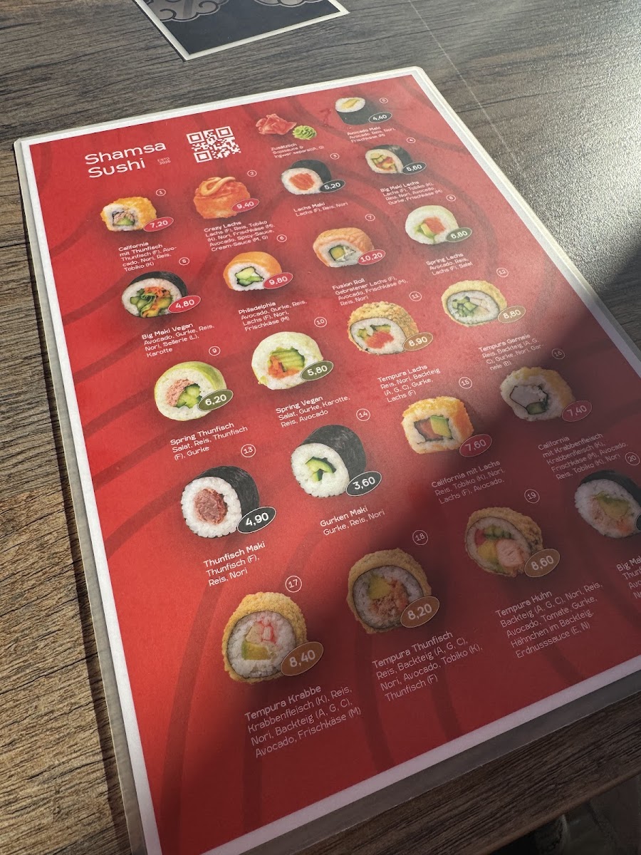 Shamsa Sushi Photo Menu 7