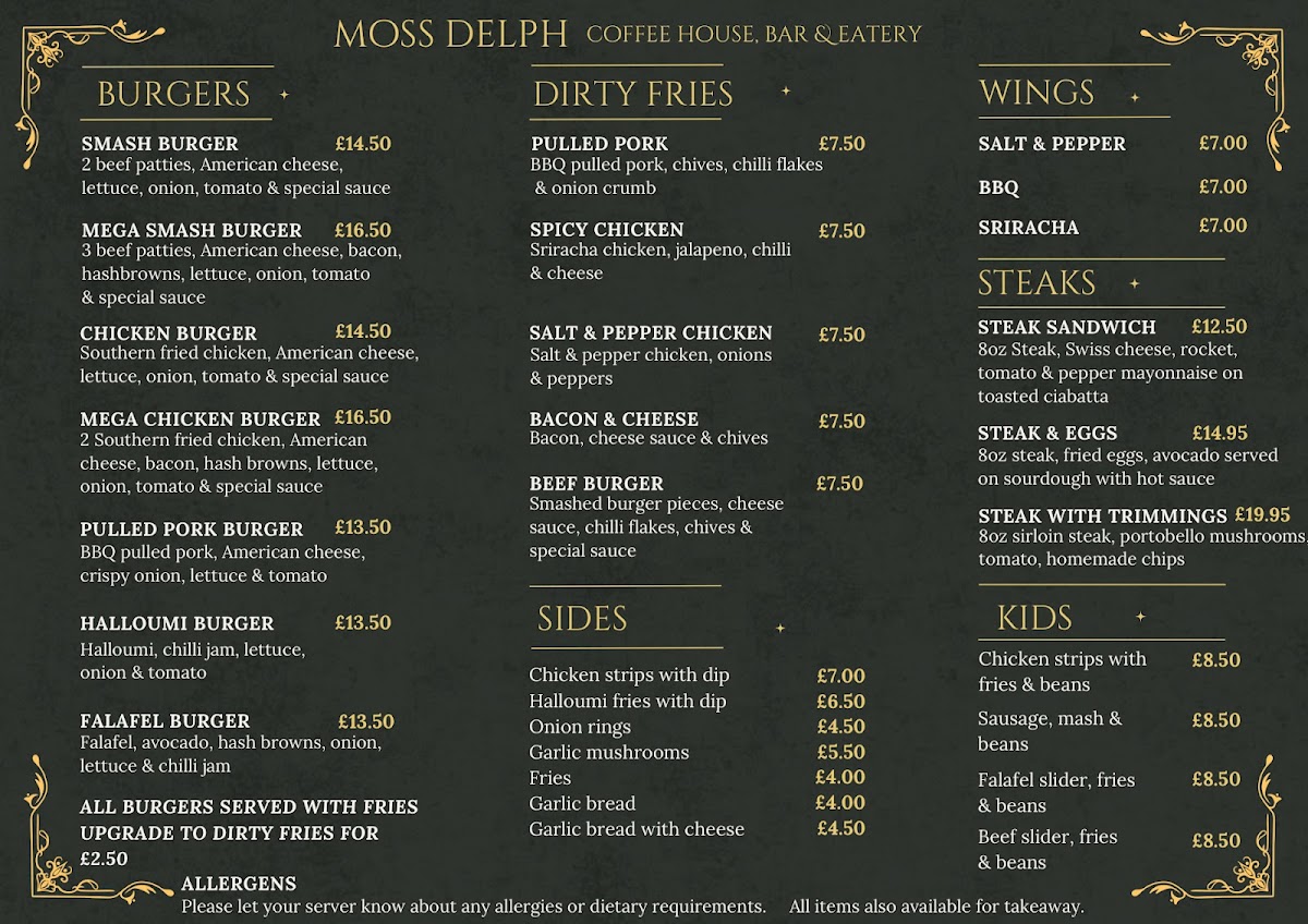 Moss Delph Coffee House, Bar & Eatery Photo Menu 2