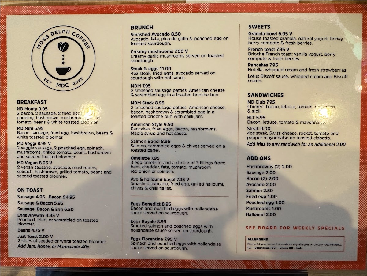 Moss Delph Coffee House, Bar & Eatery Photo Menu 3