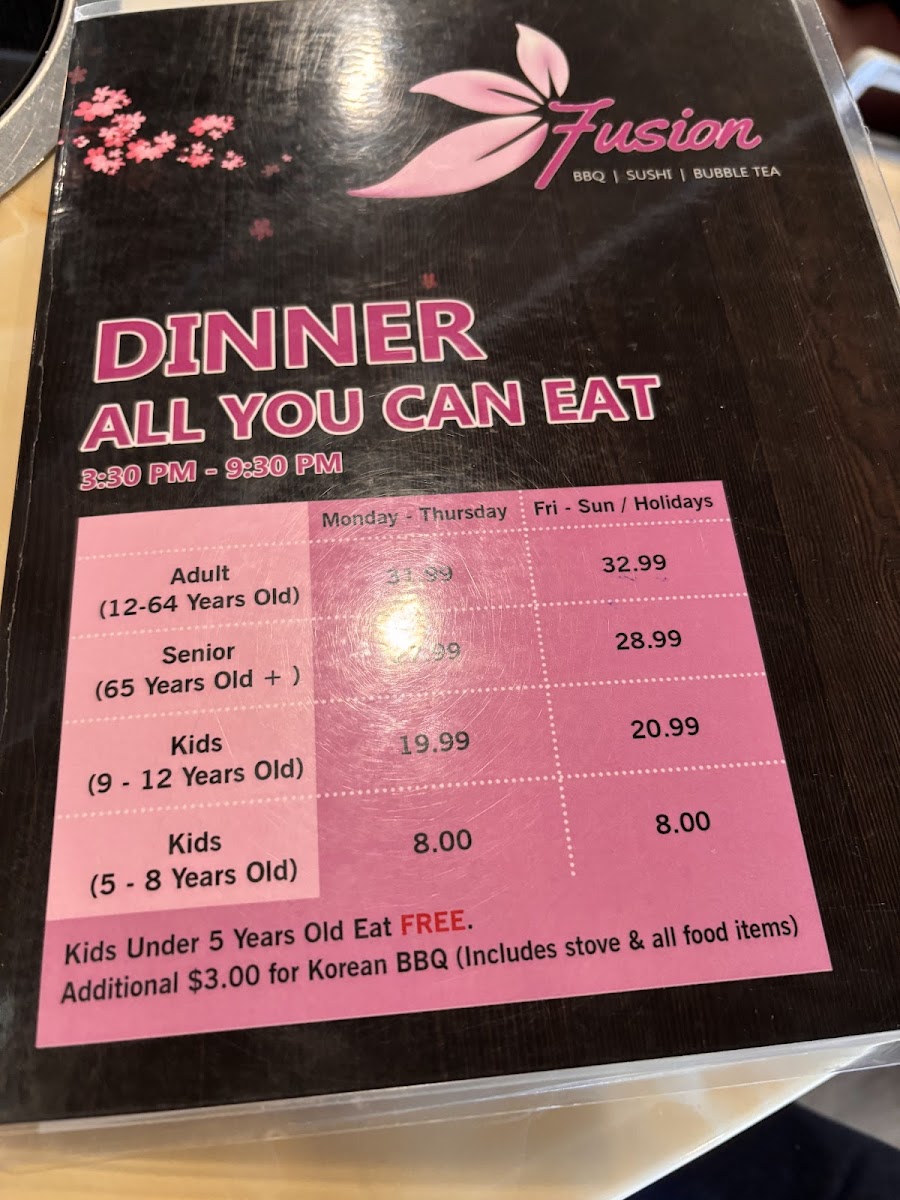 Fusion BBQ Hotpot & Sushi All You Can Eat Photo Menu 7
