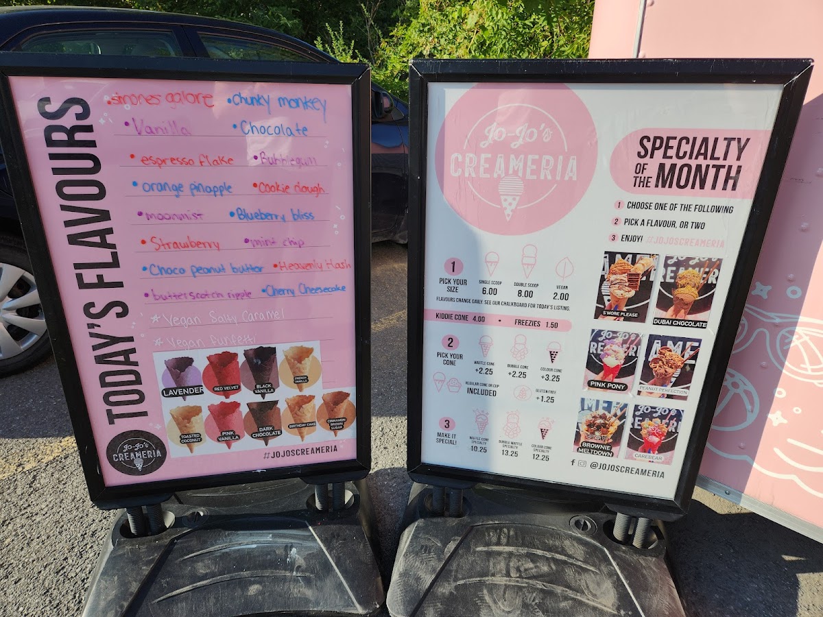 Jo-Jo’s Creameria Photo Menu 1