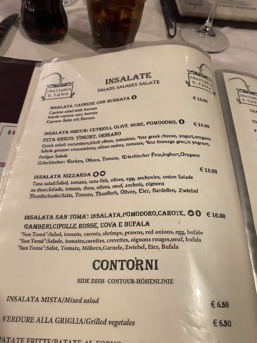 Trattoria Pizzeria San Toma' Photo Menu 10