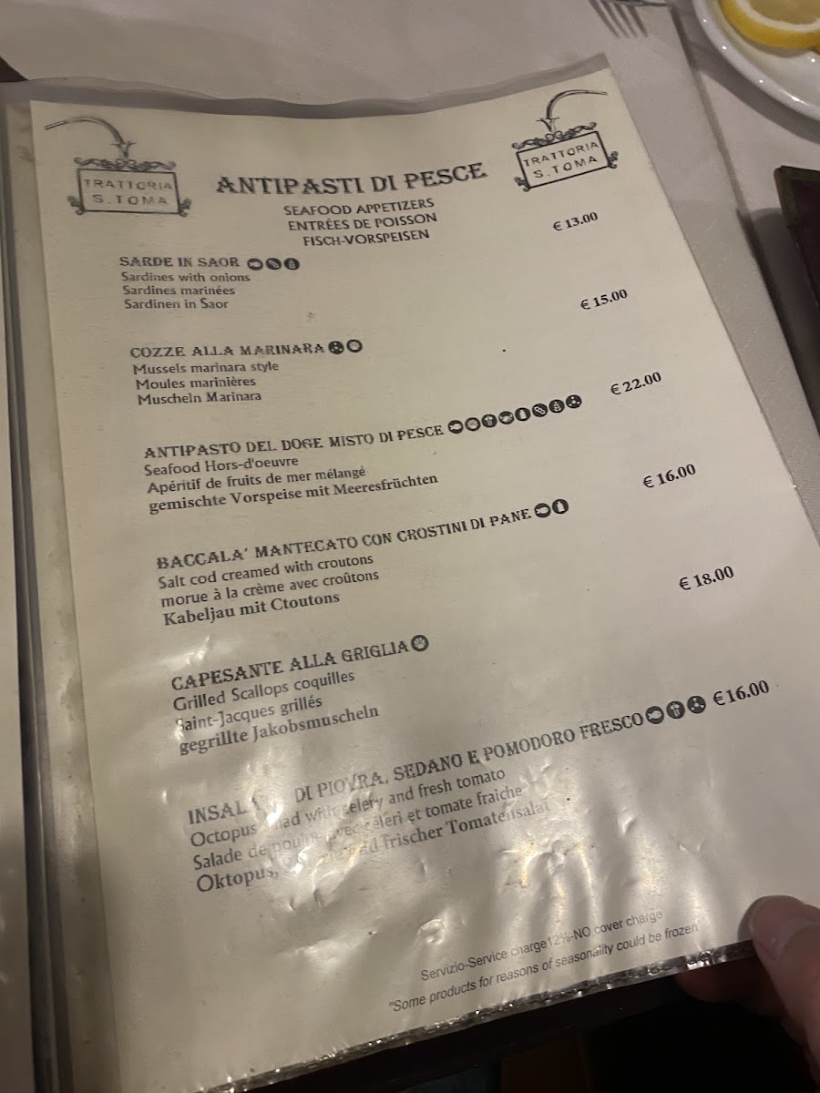 Trattoria Pizzeria San Toma' Photo Menu 3