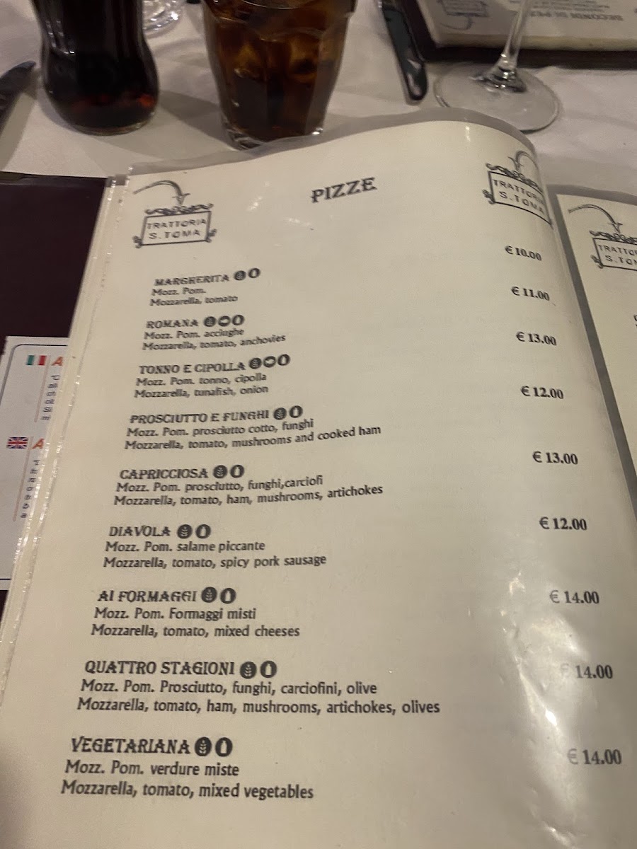 Trattoria Pizzeria San Toma' Photo Menu 8