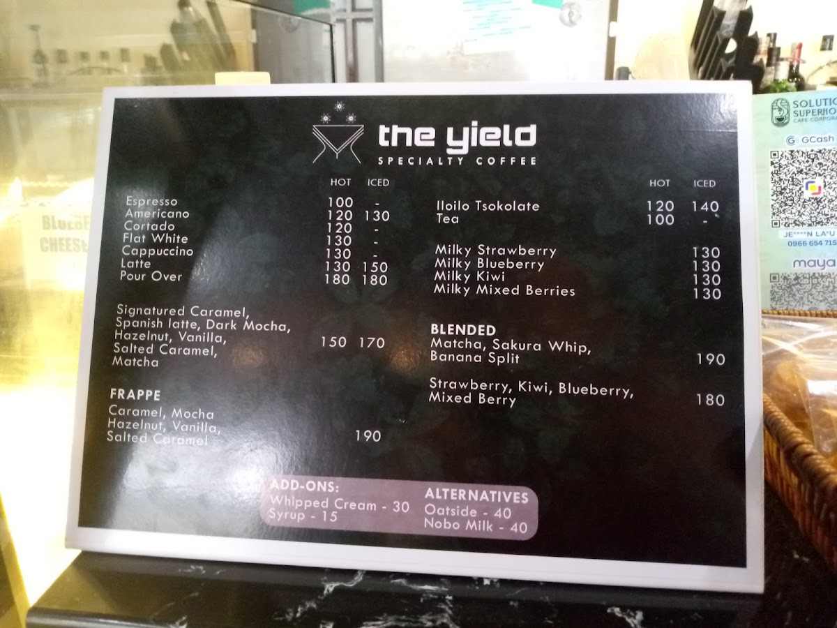 The Yield Specialty Coffee Photo Menu 8