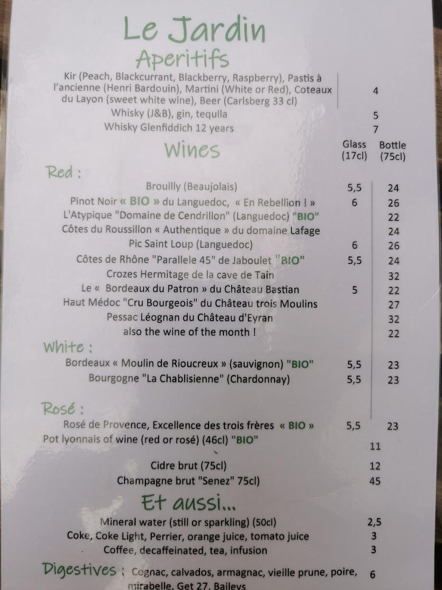 Le Jardin d'en Face Photo Menu 9