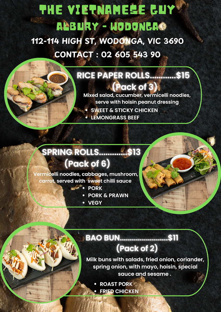 The Vietnamese Guy Albury Wodonga Photo Menu 4