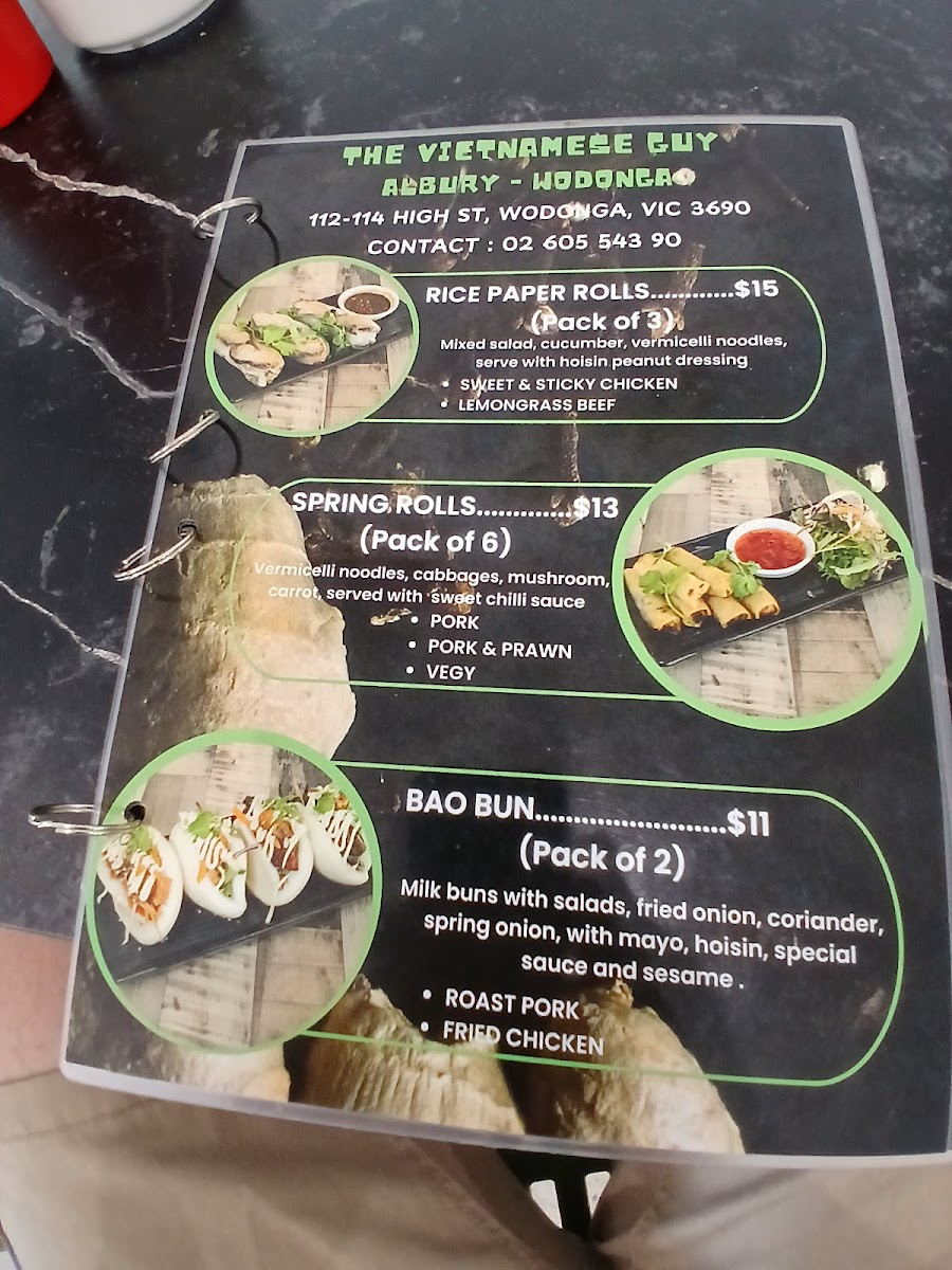 The Vietnamese Guy Albury Wodonga Photo Menu 7