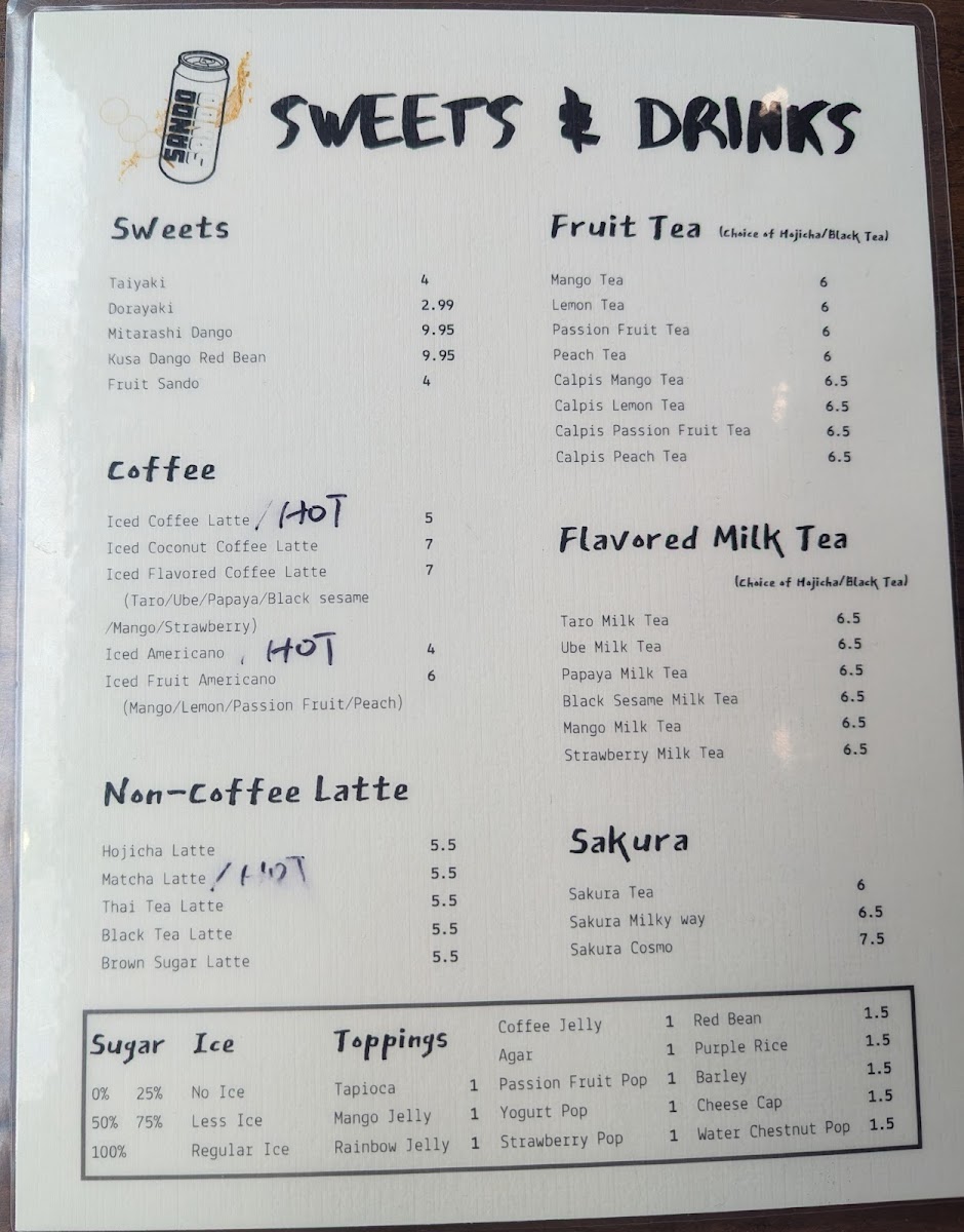 Sando Cafe Photo Menu 9