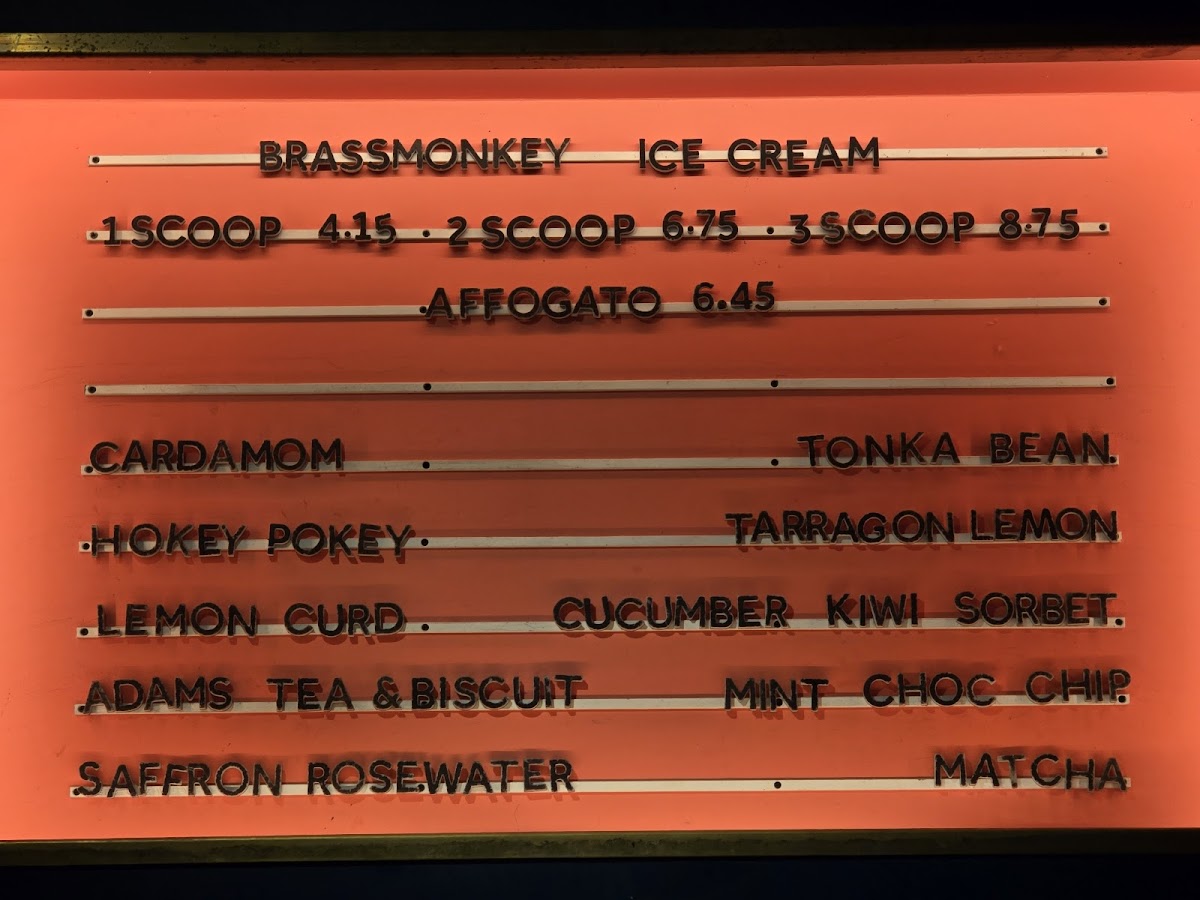 Brass Monkey Ice Cream Photo Menu 5