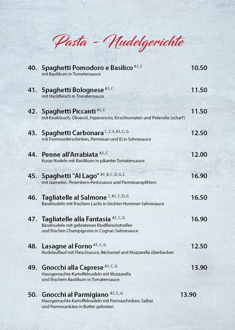 Ristorante Al Lago Photo Menu 3