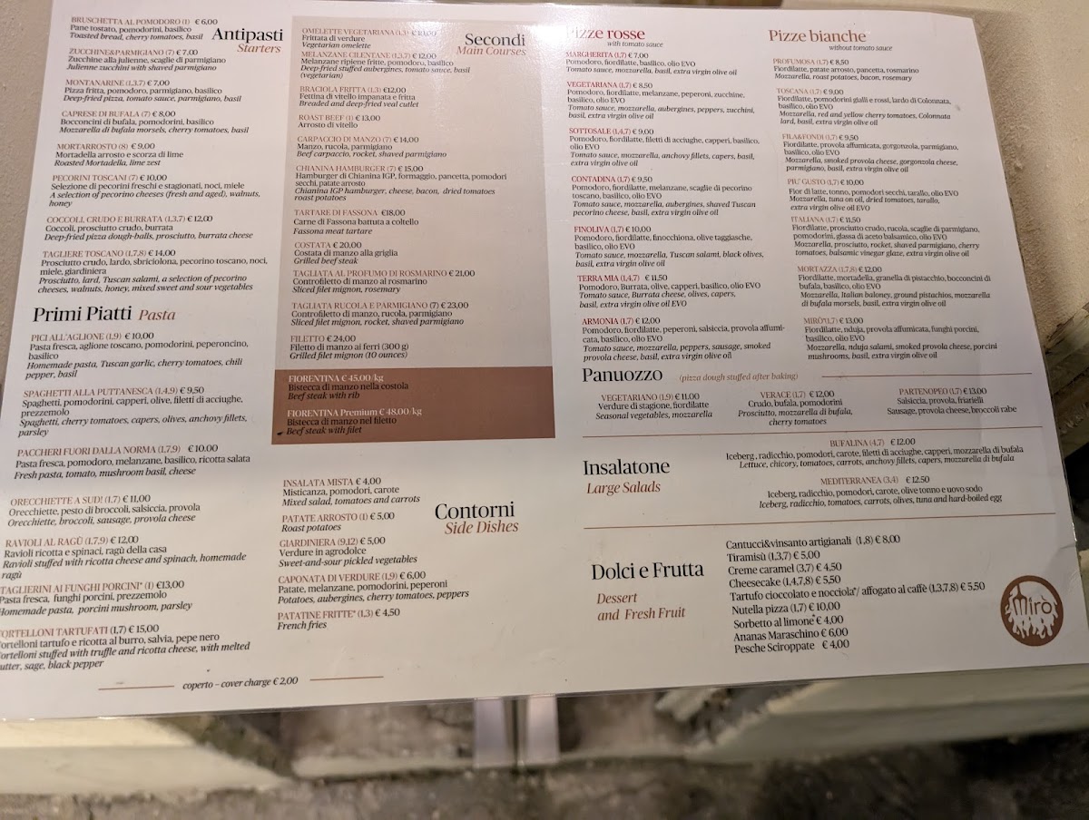 MIRÓ Ristorante Pizzeria Photo Menu 5