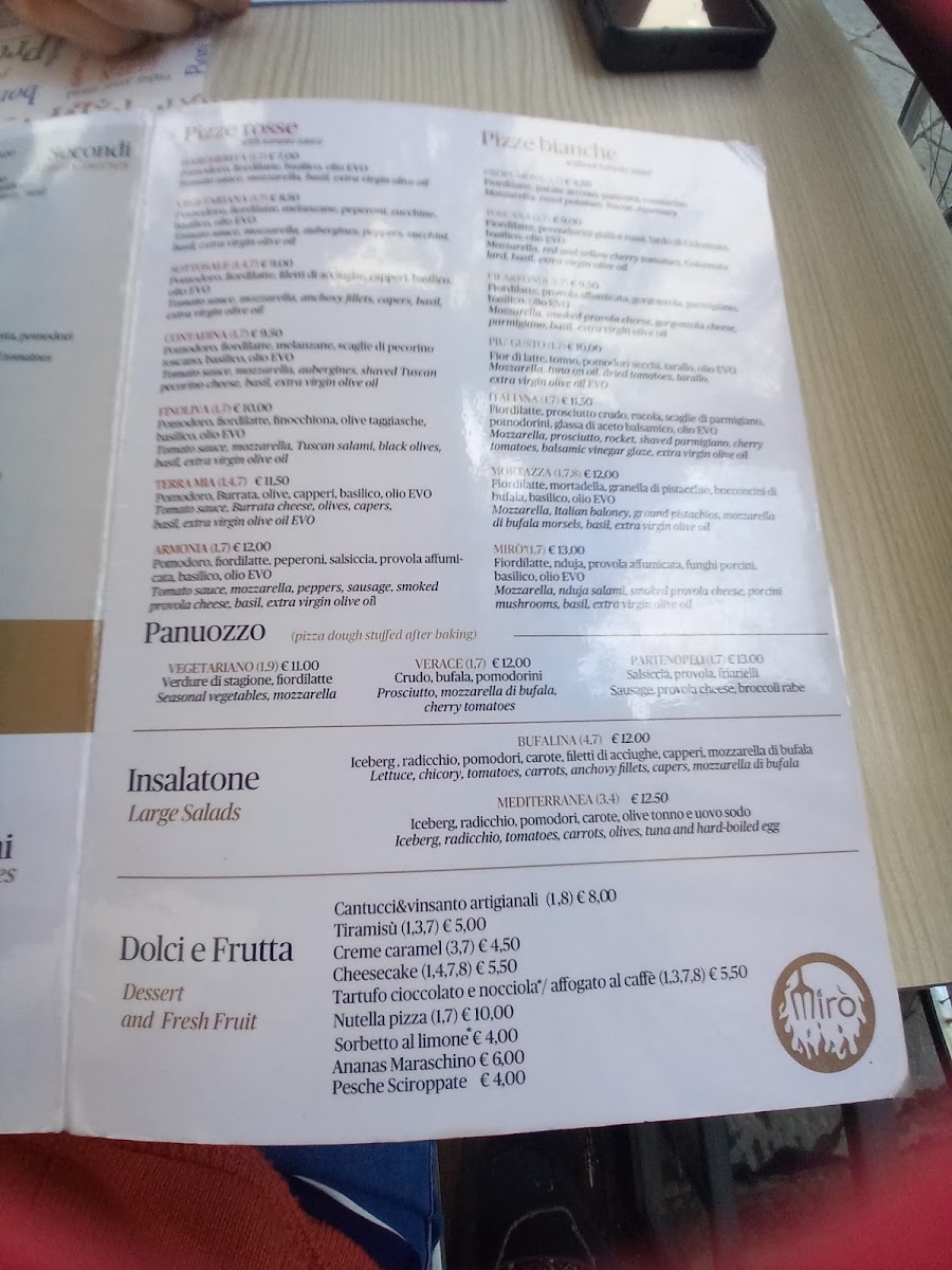 MIRÓ Ristorante Pizzeria Photo Menu 7