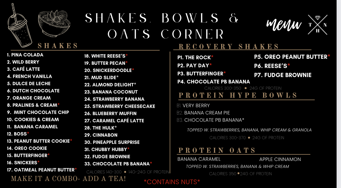 The Hype Nutrition Photo Menu 2