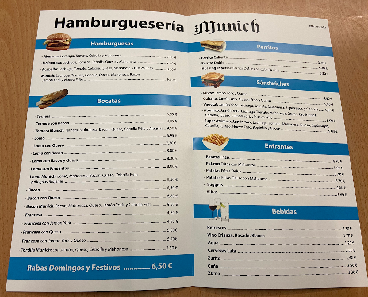 Hamburguesería Munich Photo Menu 2