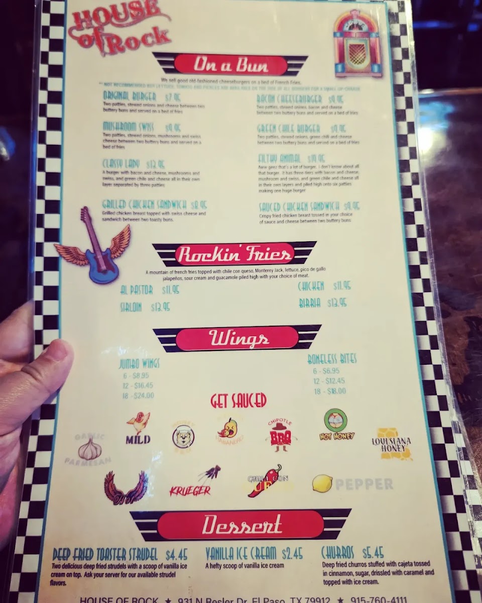 House of Rock Photo Menu 7