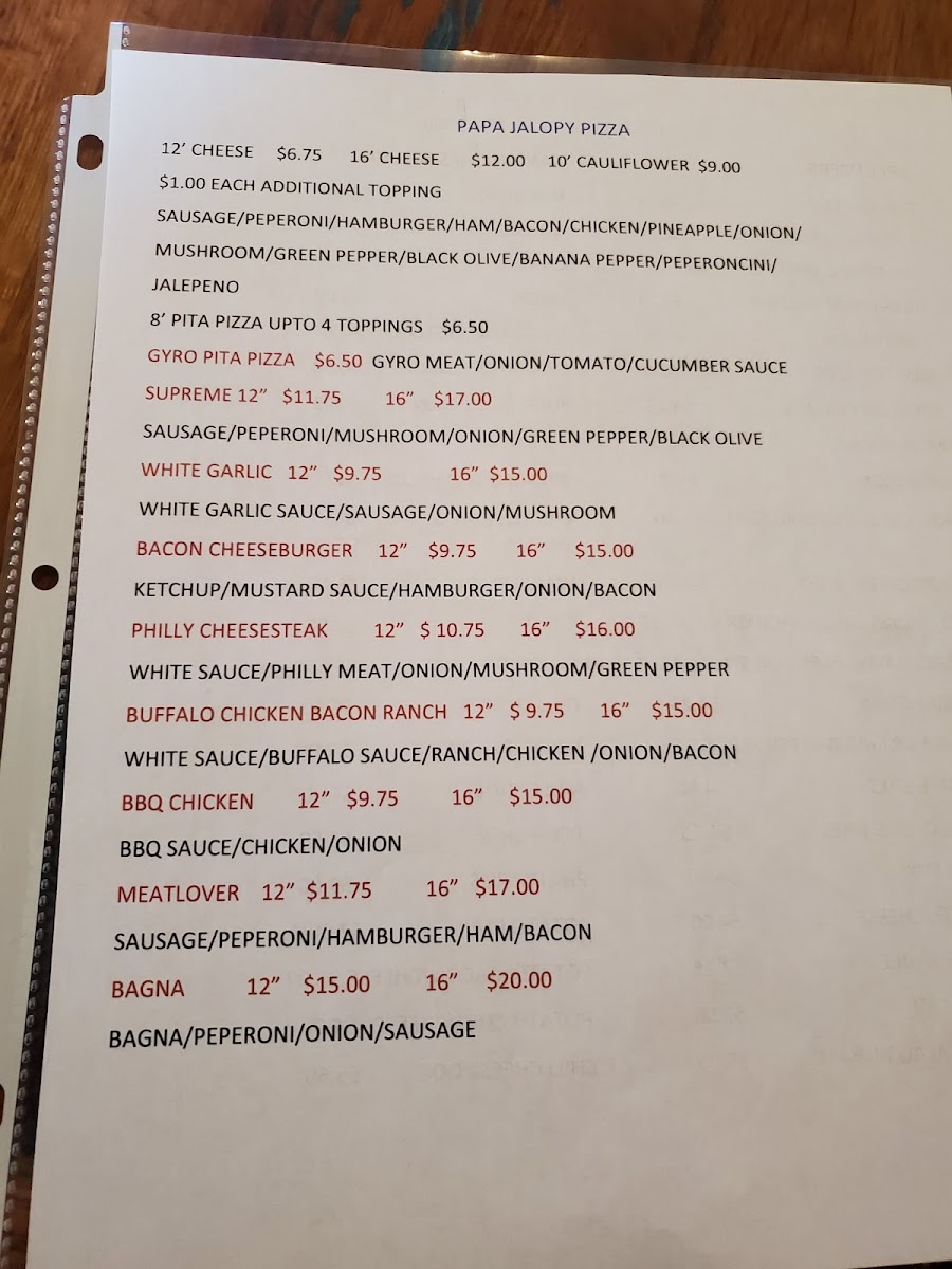 County 5 Bar & Grill Photo Menu 2