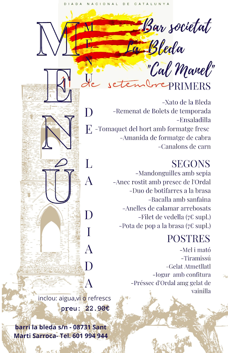 Bar/Restaurant Centre La Bleda Cal Manel Photo Menu 4