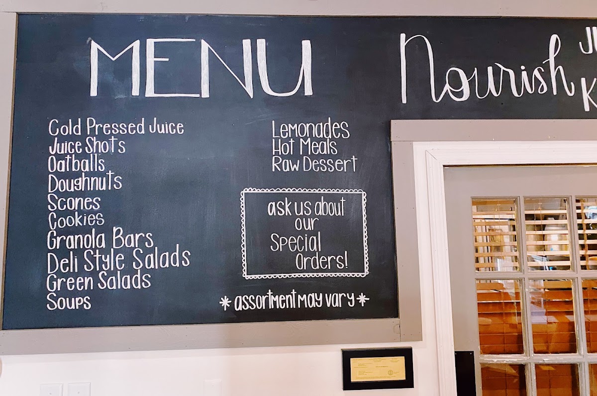Nourish Juicery & Kitchen Photo Menu 2