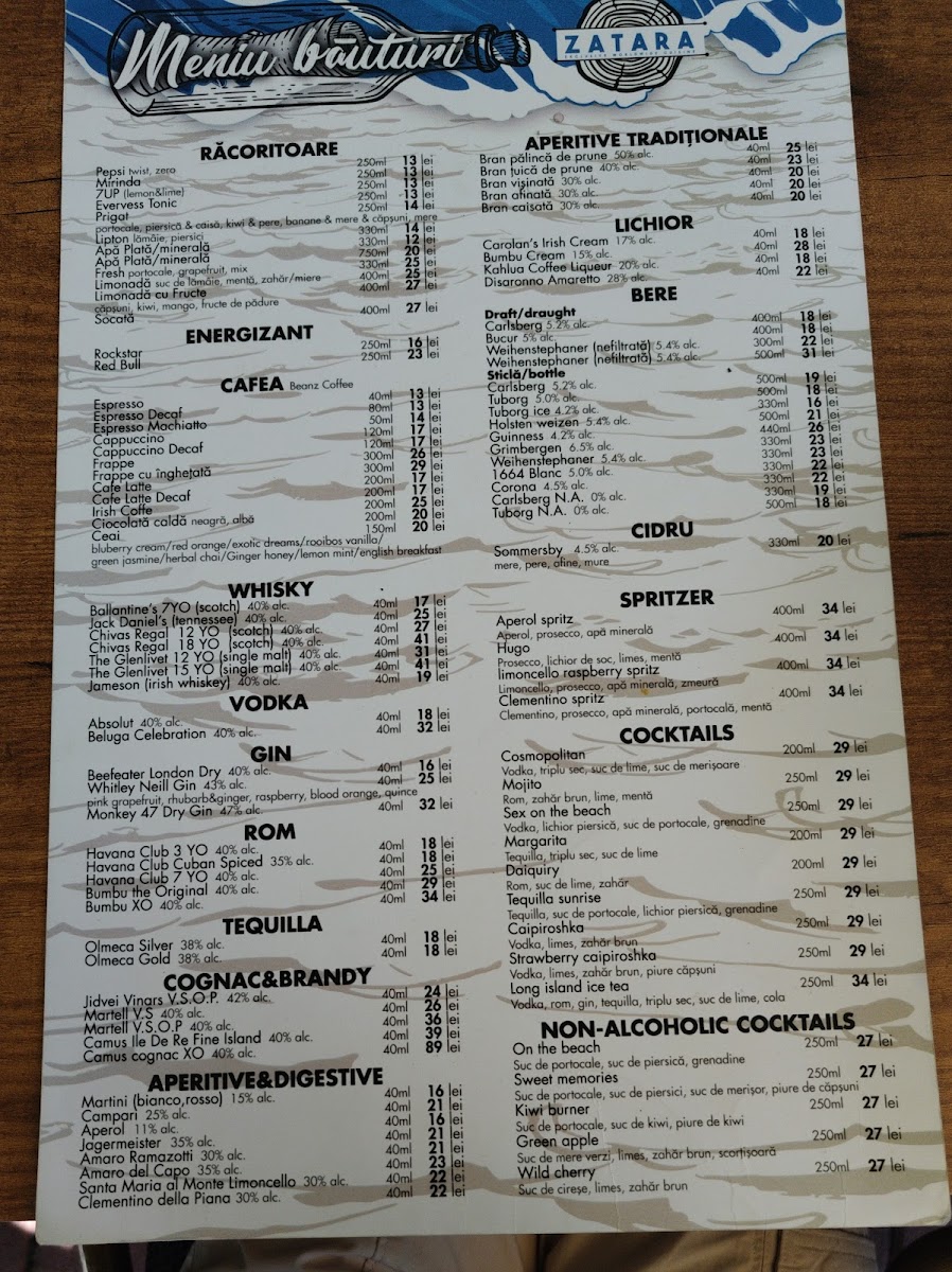 Zatara Restaurant Photo Menu 2