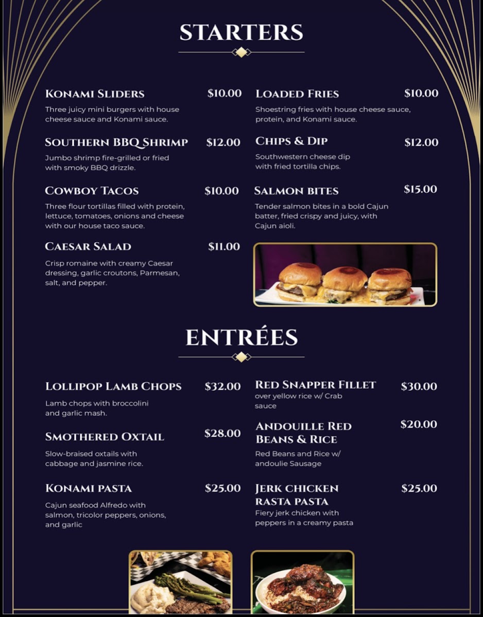 Konami Bar & Grill Photo Menu 3