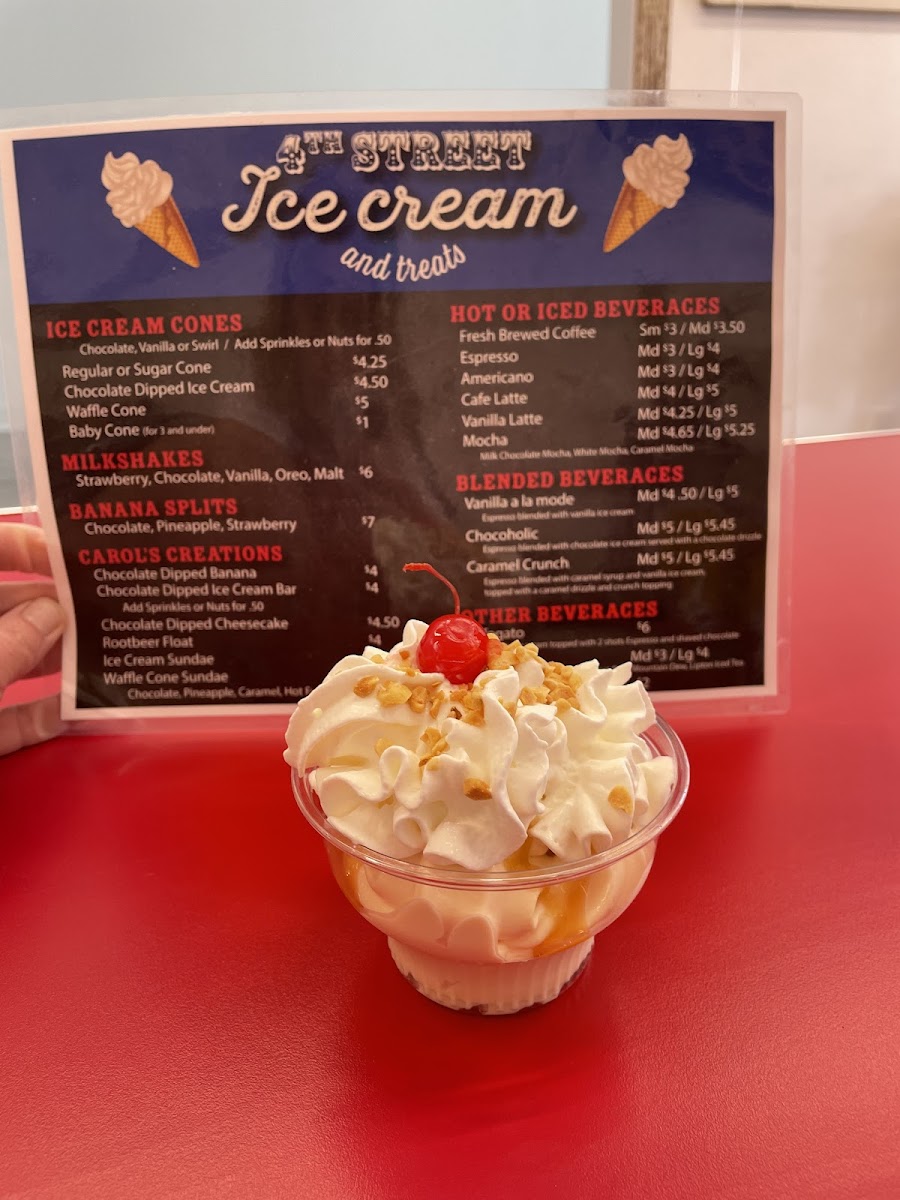 4th Street Ice Cream & Treats Photo Menu 1