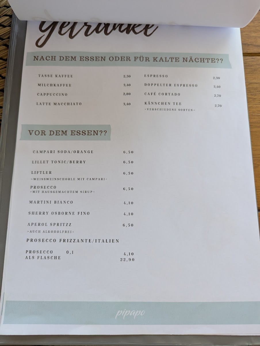 Pipapo, Pizza und so Photo Menu 3
