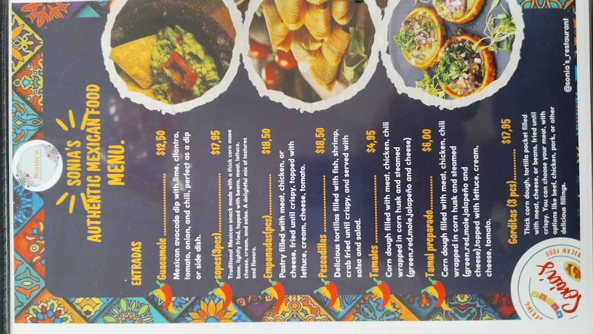 Sonia’s Restaurant & Banquet Hall Photo Menu 7