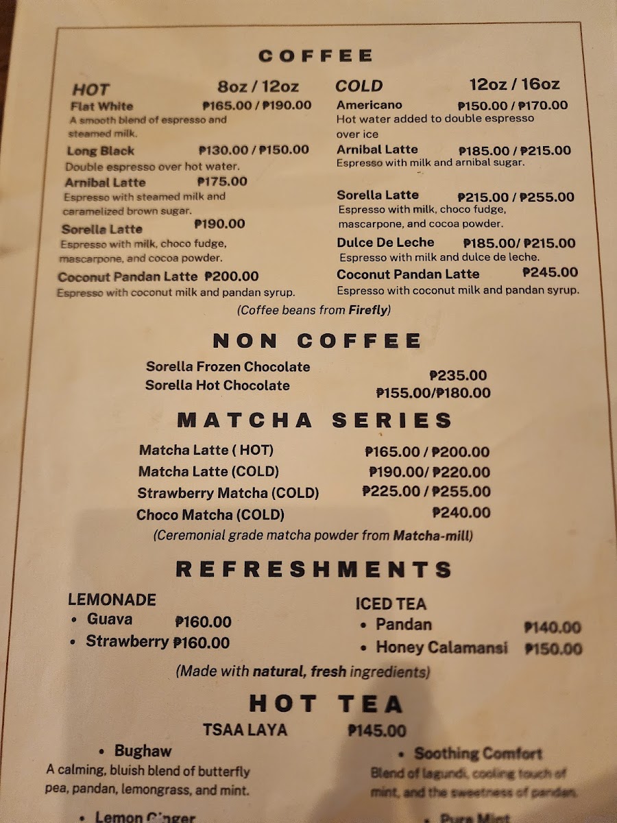 Sorella Cafe & Restaurant Photo Menu 3
