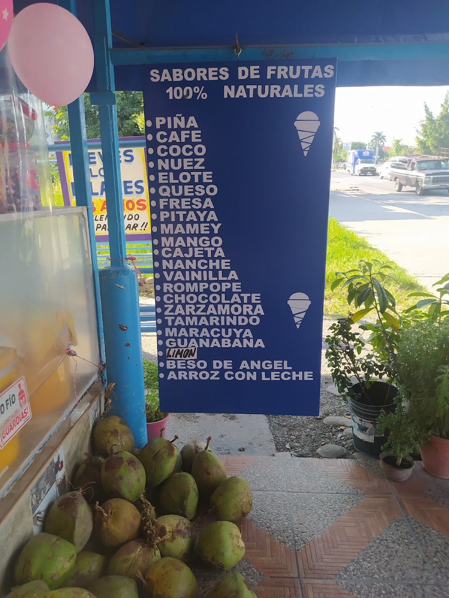 Neveria 'Los Pilares' Jojutla, Centro. Photo Menu 1