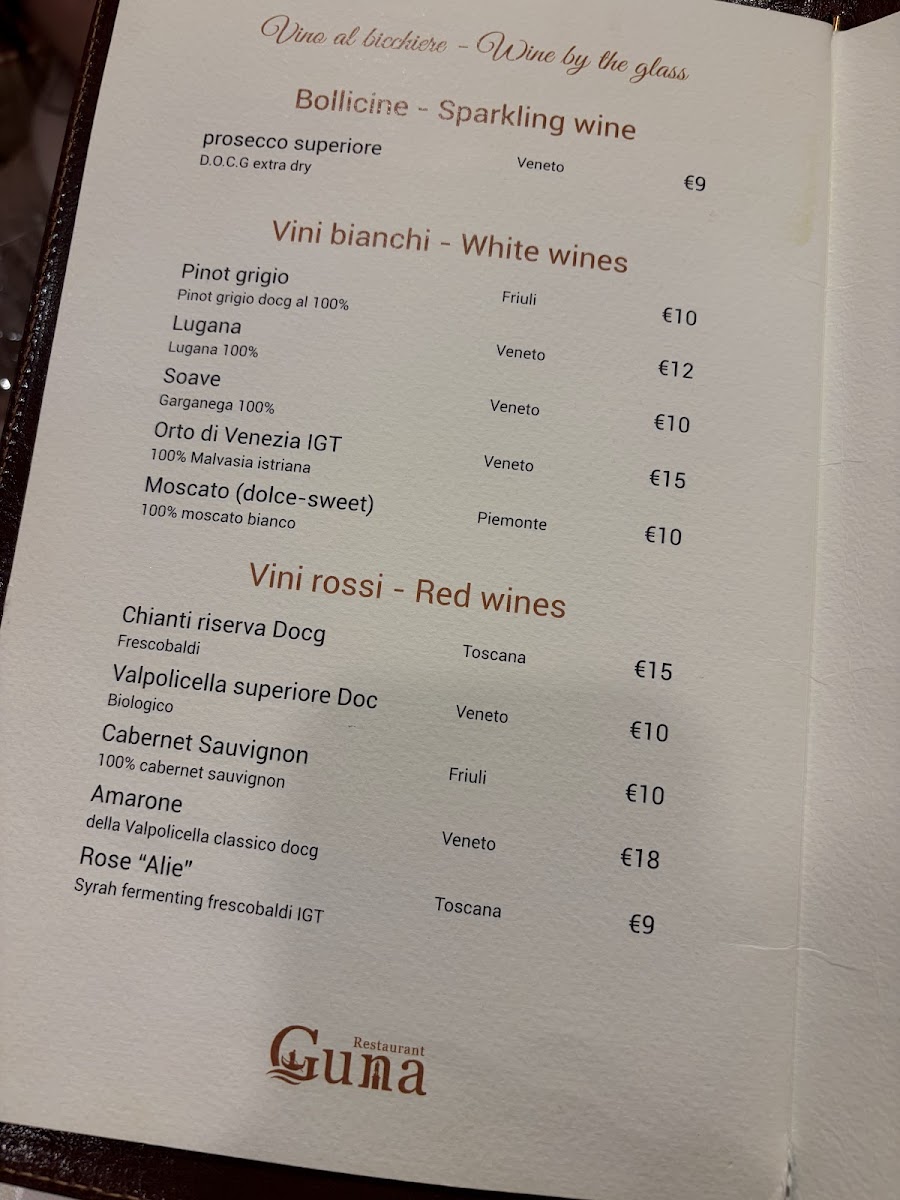 Beccafico Guna Restaurant Photo Menu 9