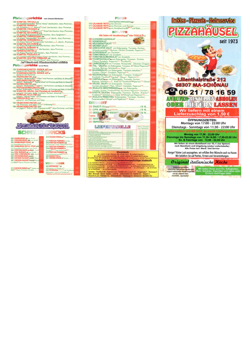 Pizzahäusel Photo Menu 1