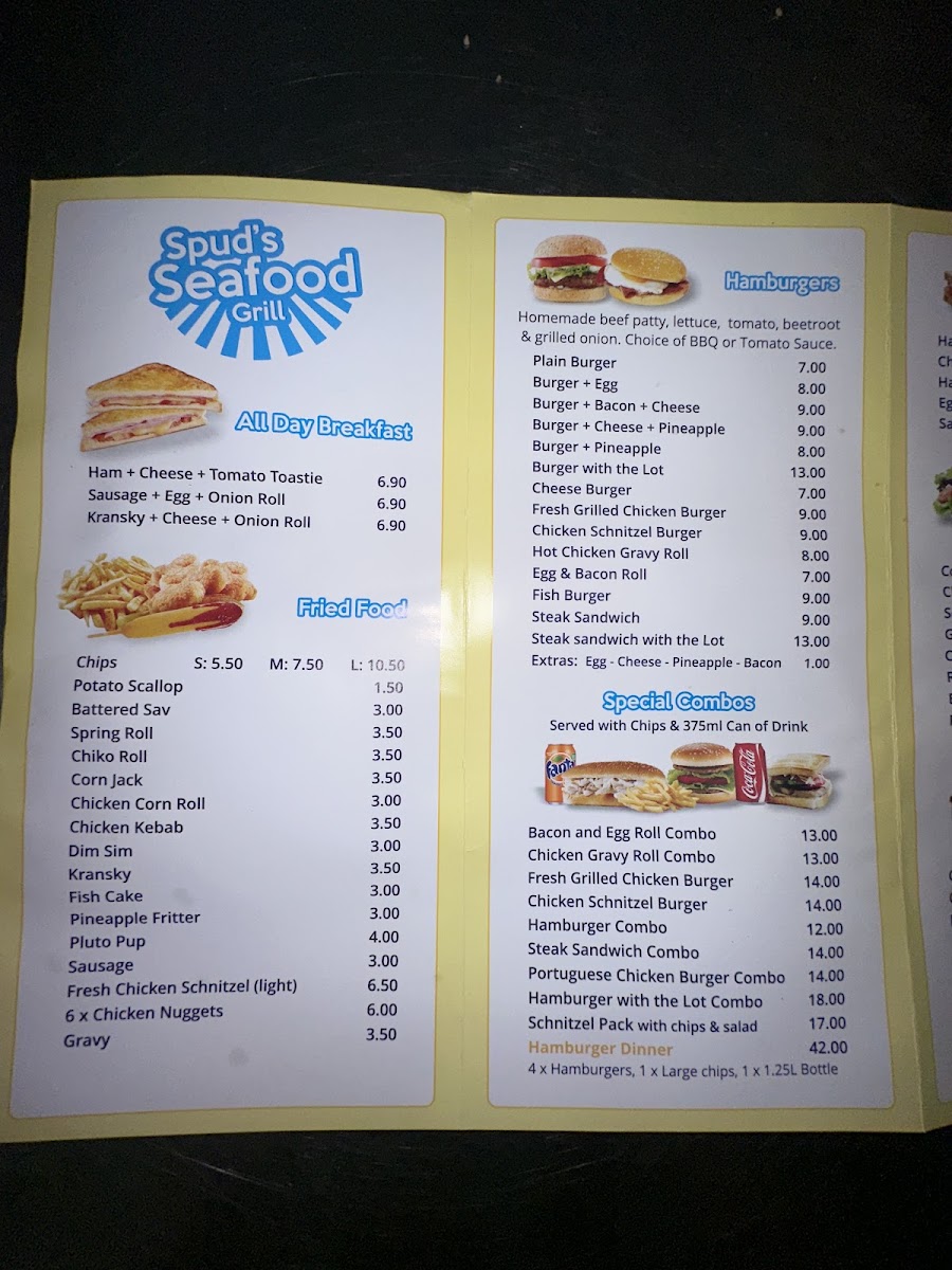 Spuds Seafood & Grill Photo Menu 6