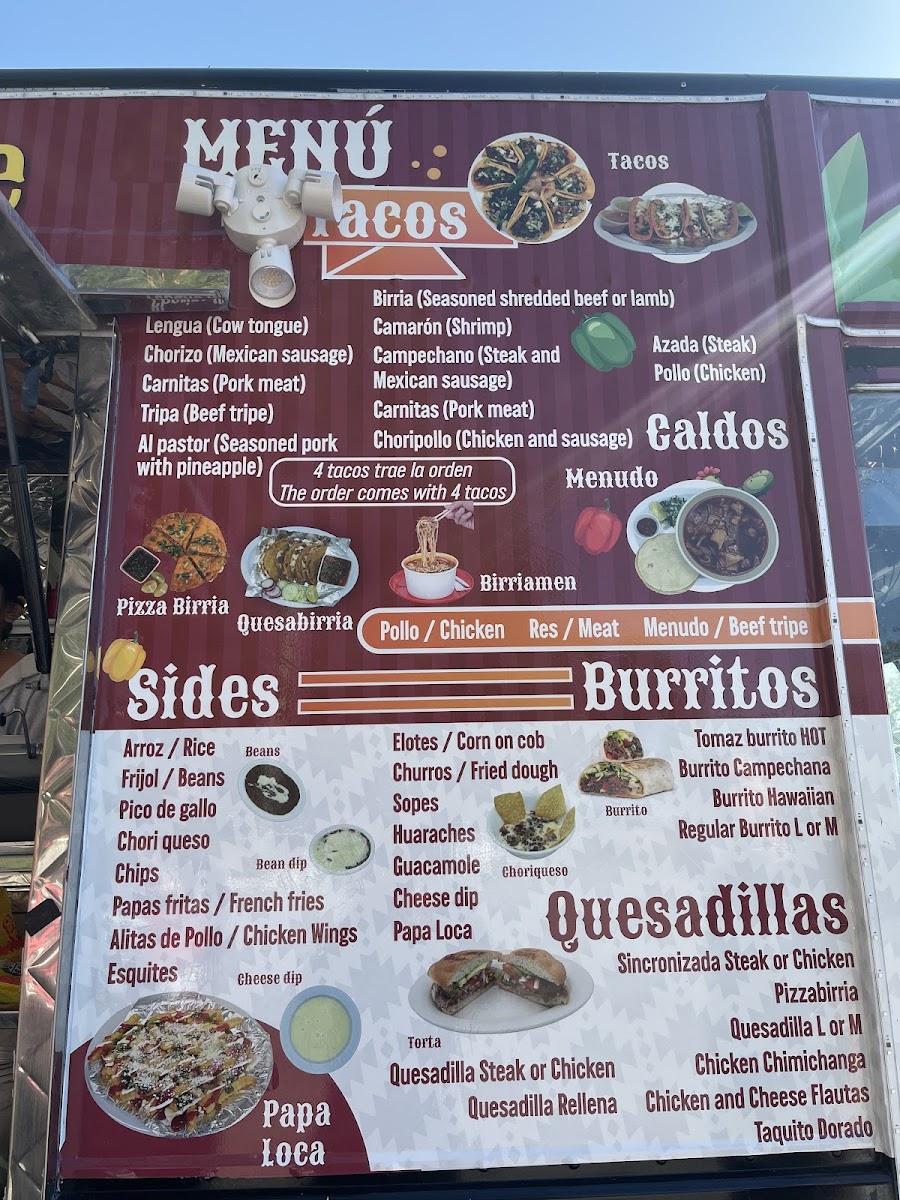 Taqueria Tajumulquense Photo Menu 2