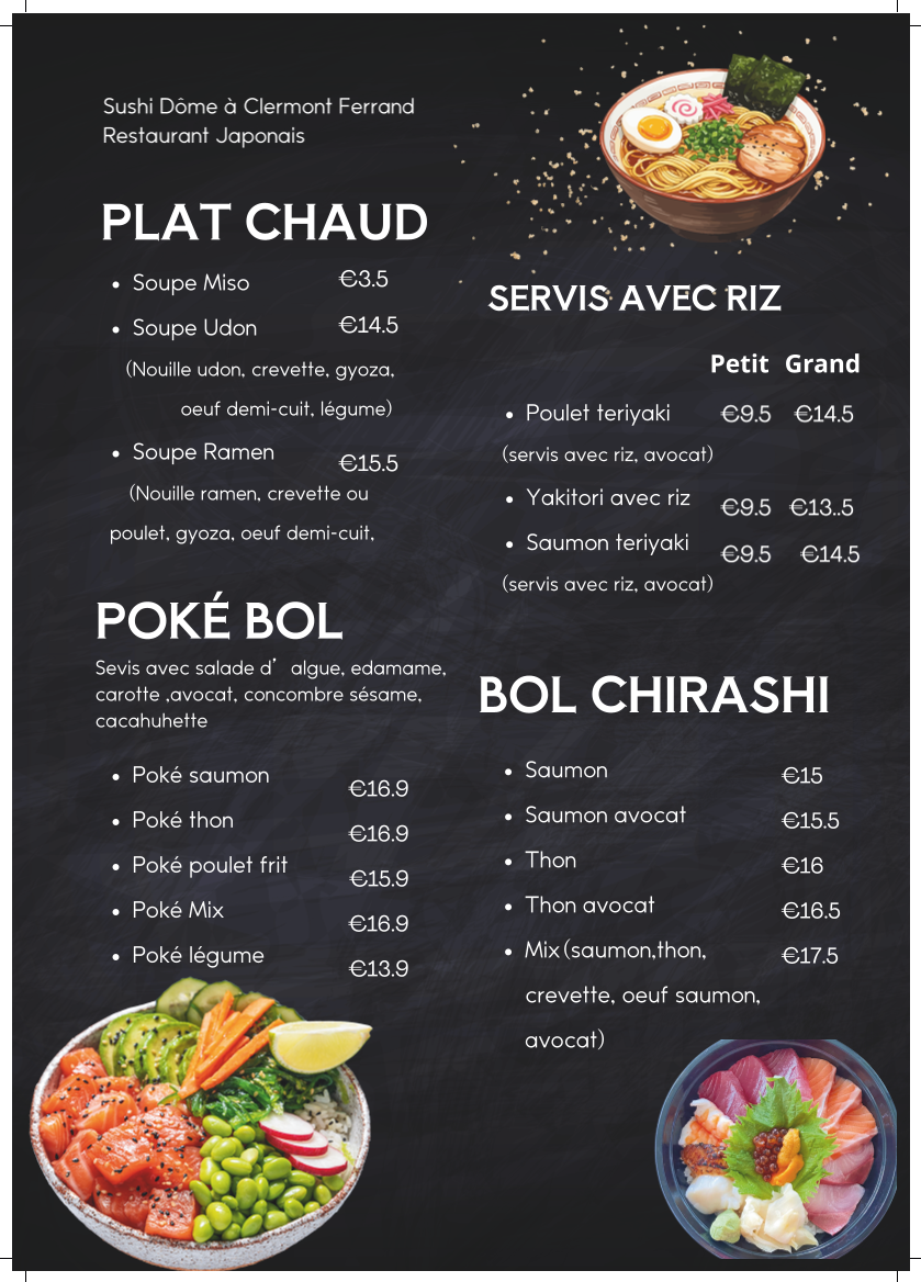 Sushi Dôme Photo Menu 1