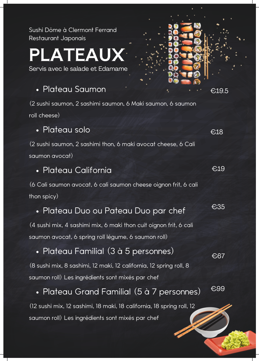 Sushi Dôme Photo Menu 3
